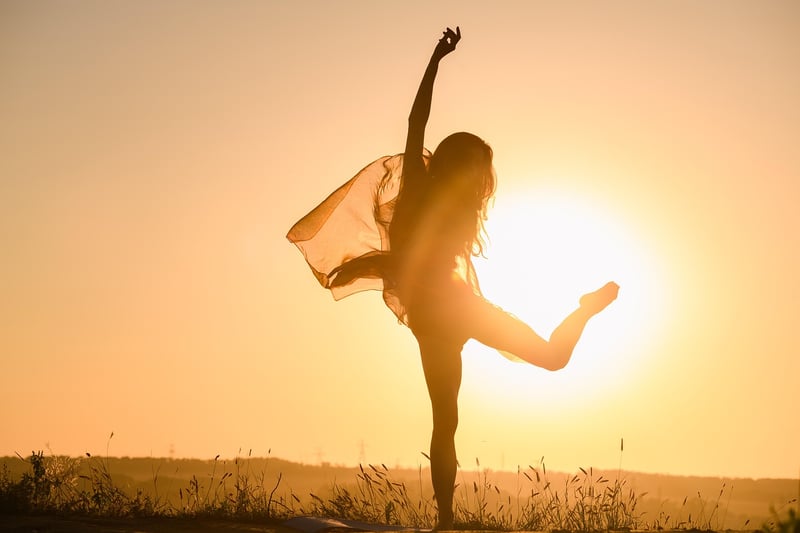 Woman practicing conscious breathing